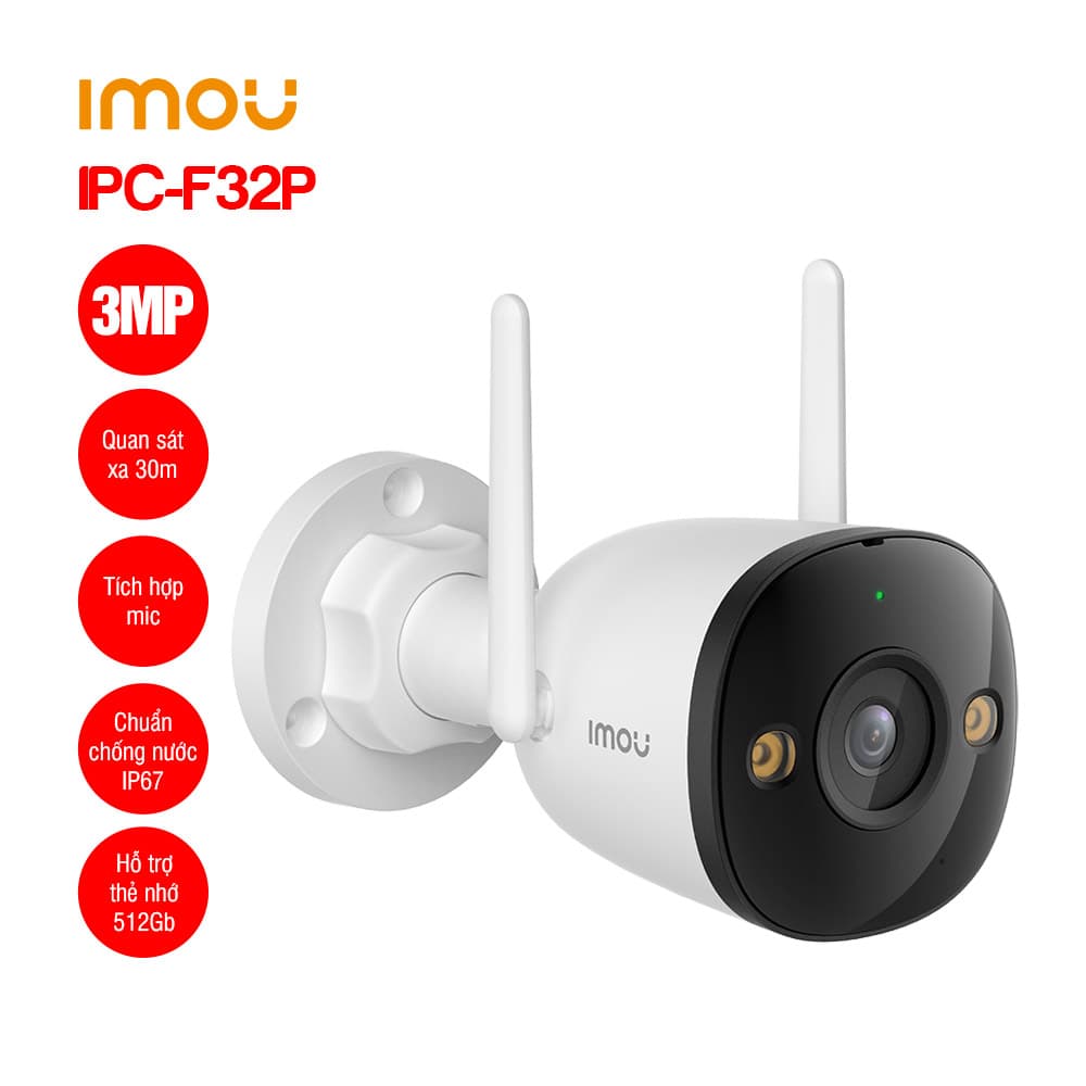 Camera Imou Bullet 2C - IPC - F32P - 3.0Mpx (ngoài trời)